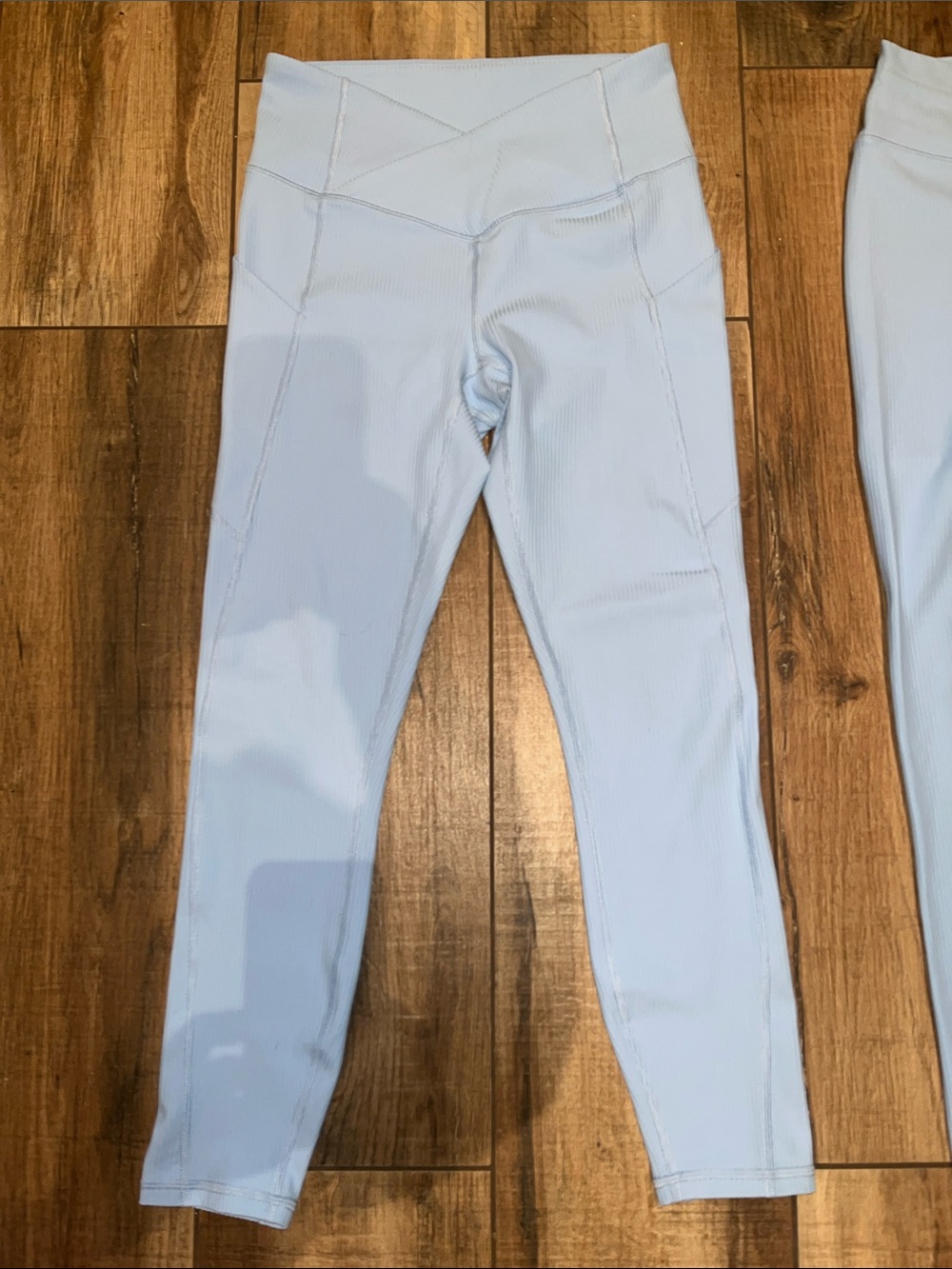 Fabletics Light Blue Ribbed Leggings-Select 1 - Picture 2 of 8
